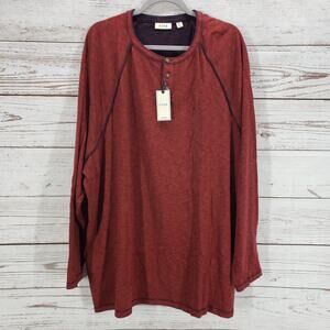 ROWM New Men's Cinnamon Cotton Pullover Long Sleeve Henly Shirt Size 4XT